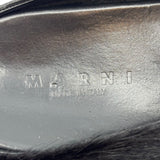 Marni Long Hair Calfskin Fussbett Sabot Mule Black