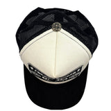 Chrome Hearts CH Hollywood Trucker Hat Black White