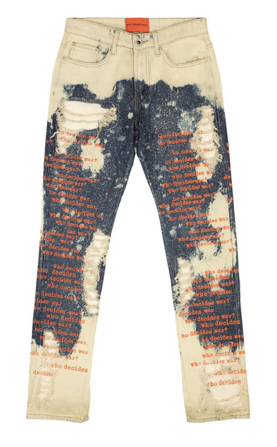 Who Decides War Bleached Scripture Jeans "Bleach"