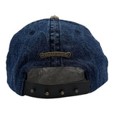 Chrome Hearts Dagger Embroidered Silver Button Cap Denim