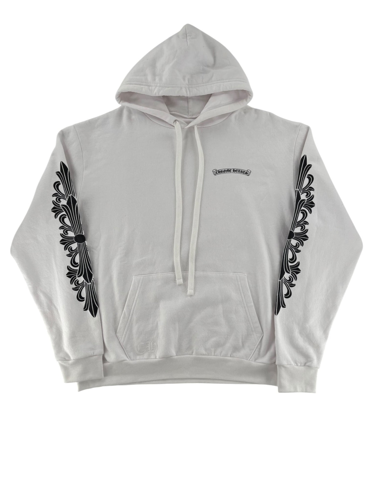Chrome Hearts Eye Chart Dagger Hoodie White