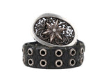 Chrome Hearts Studded Circle Belt Black