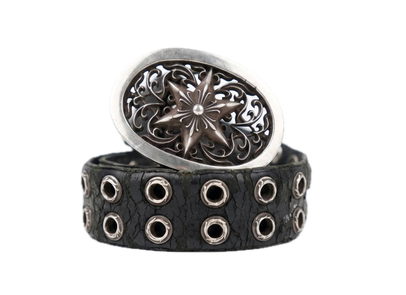 Chrome Hearts Studded Circle Belt Black