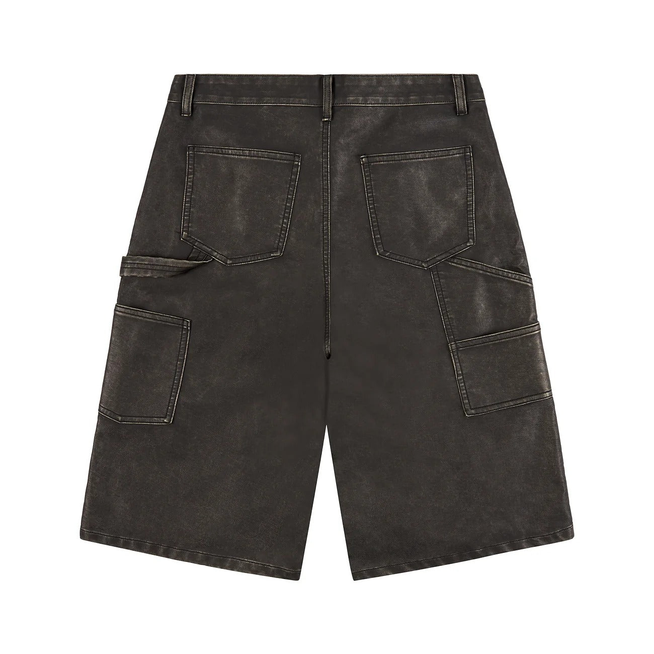 Boredom Kills Leather Shorts Black