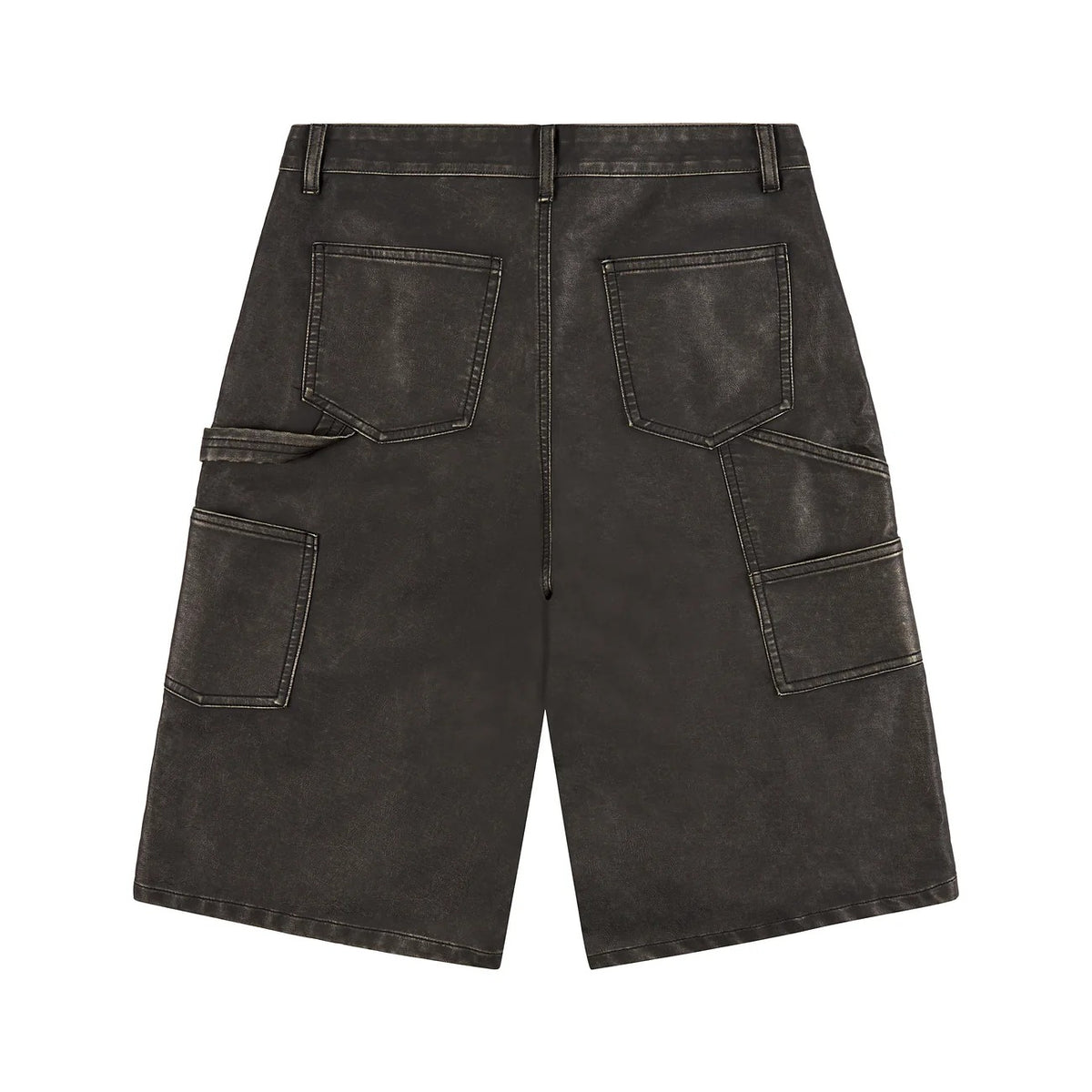 Boredom Kills Leather Shorts Black