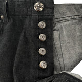 Chrome Hearts Star Patch Raw Denim Jeans Black