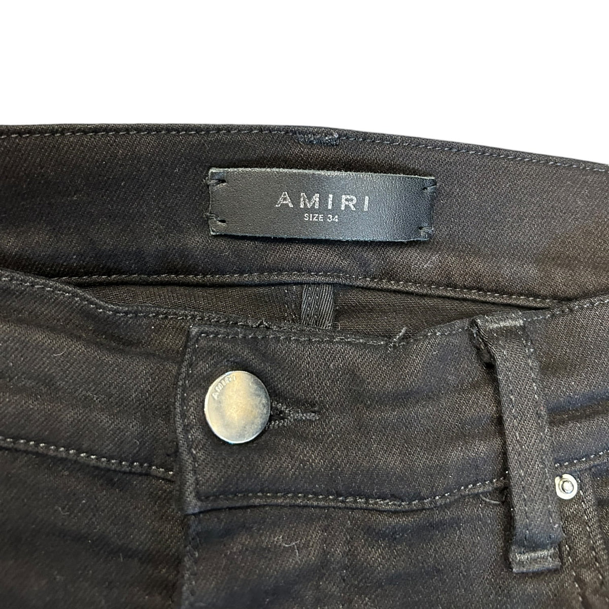 Amiri MX1 Black Bandana Ribbed Jeans