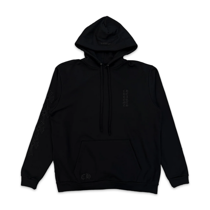 Chrome Hearts Miami Exclusive Vertical Logo Black Hoodie