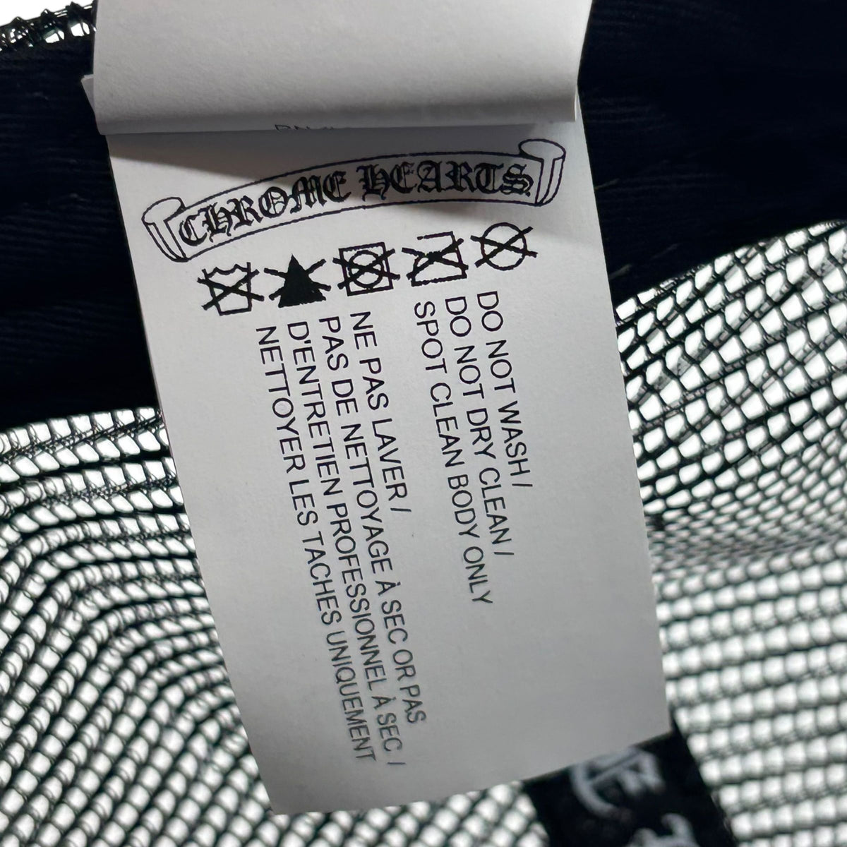 Chrome Hearts Pony Hair Cemetery Cross Patch Trucker Hat