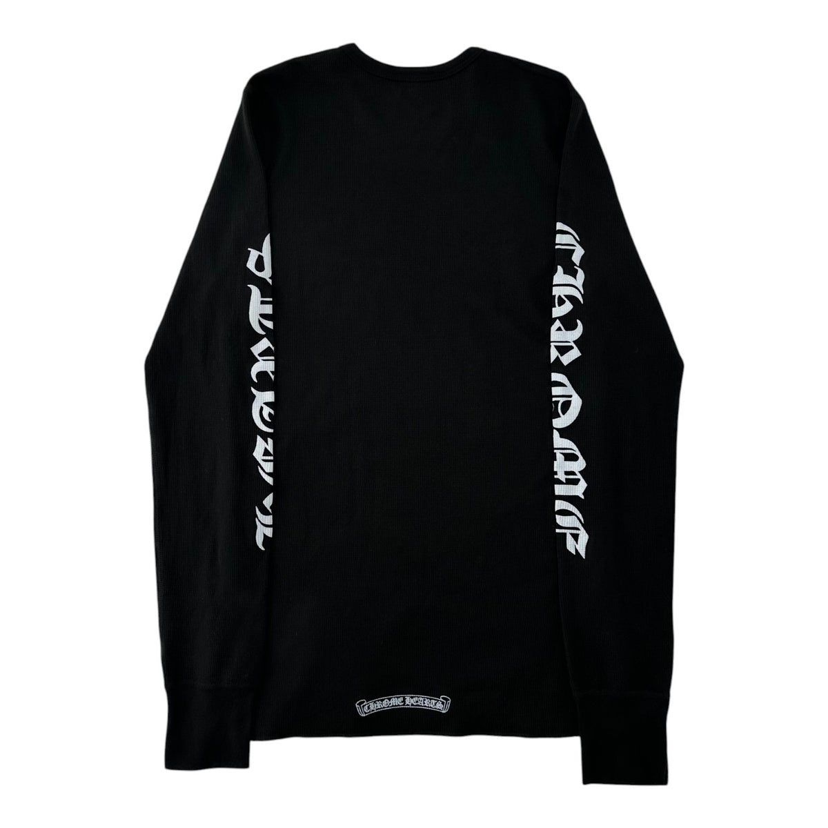 Chrome Hearts Scroll Logo Long-Sleeve Thermal Tee Black