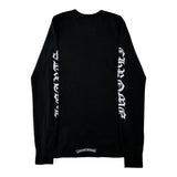 Chrome Hearts Scroll Logo Long-Sleeve Thermal Tee Black