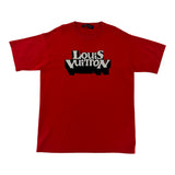 Louis Vuitton Graphic Print Logo Shirt Red White