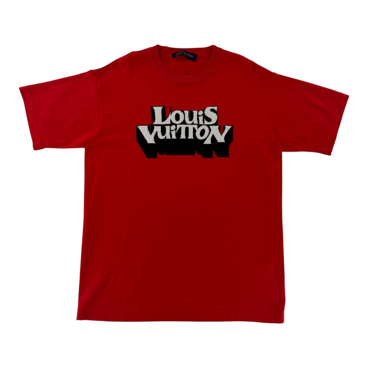 Louis Vuitton Graphic Print Logo Shirt Red White