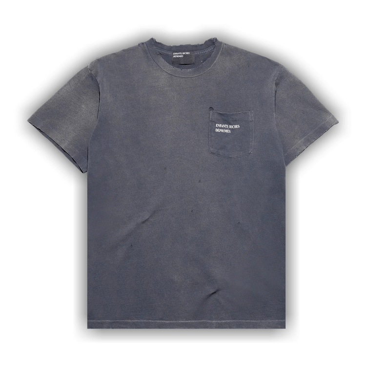 ERD Thrashed Logo Pocket T-Shirt Grey