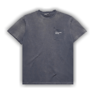 ERD Thrashed Logo Pocket T-Shirt Grey