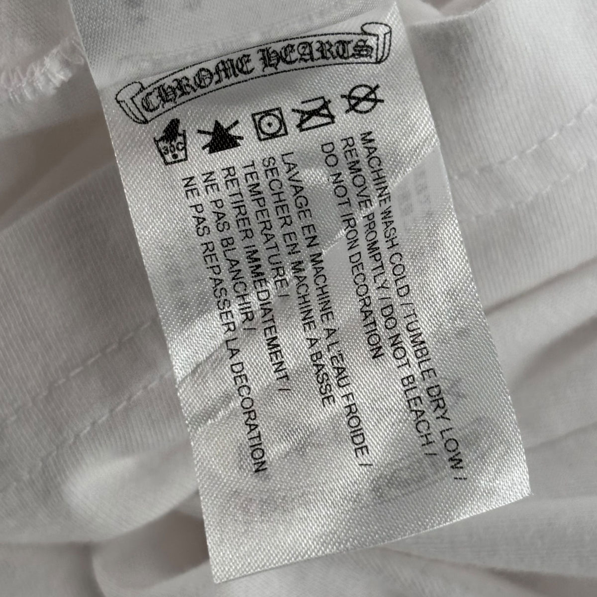 Chrome Hearts Neck Letters Logo Tee White