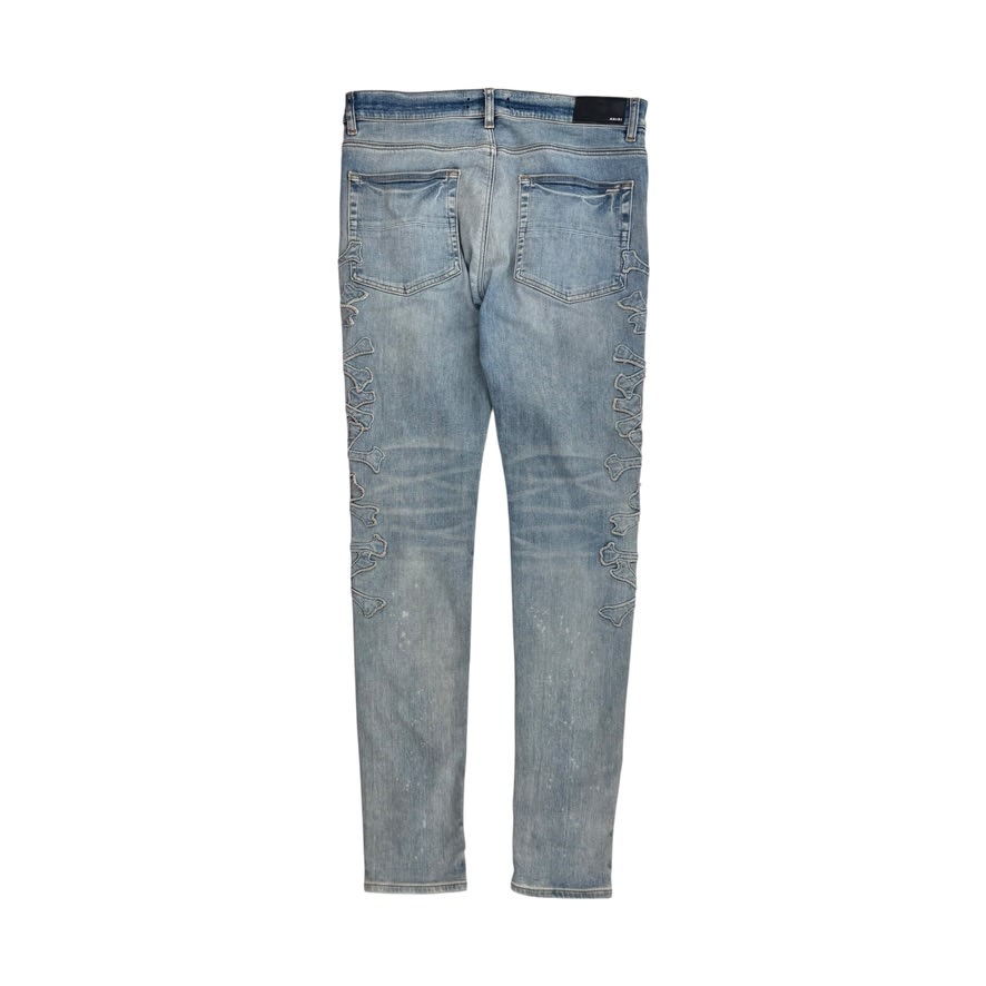 Amiri Denim Cross Bone Patch Jeans Blue