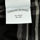 Chrome Hearts Cross Patch Plaid Flannel Pants Grey
