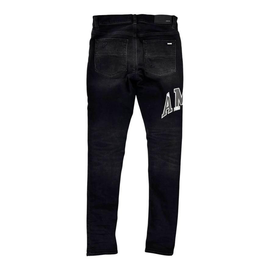 Amiri Logo Patch Denim Black