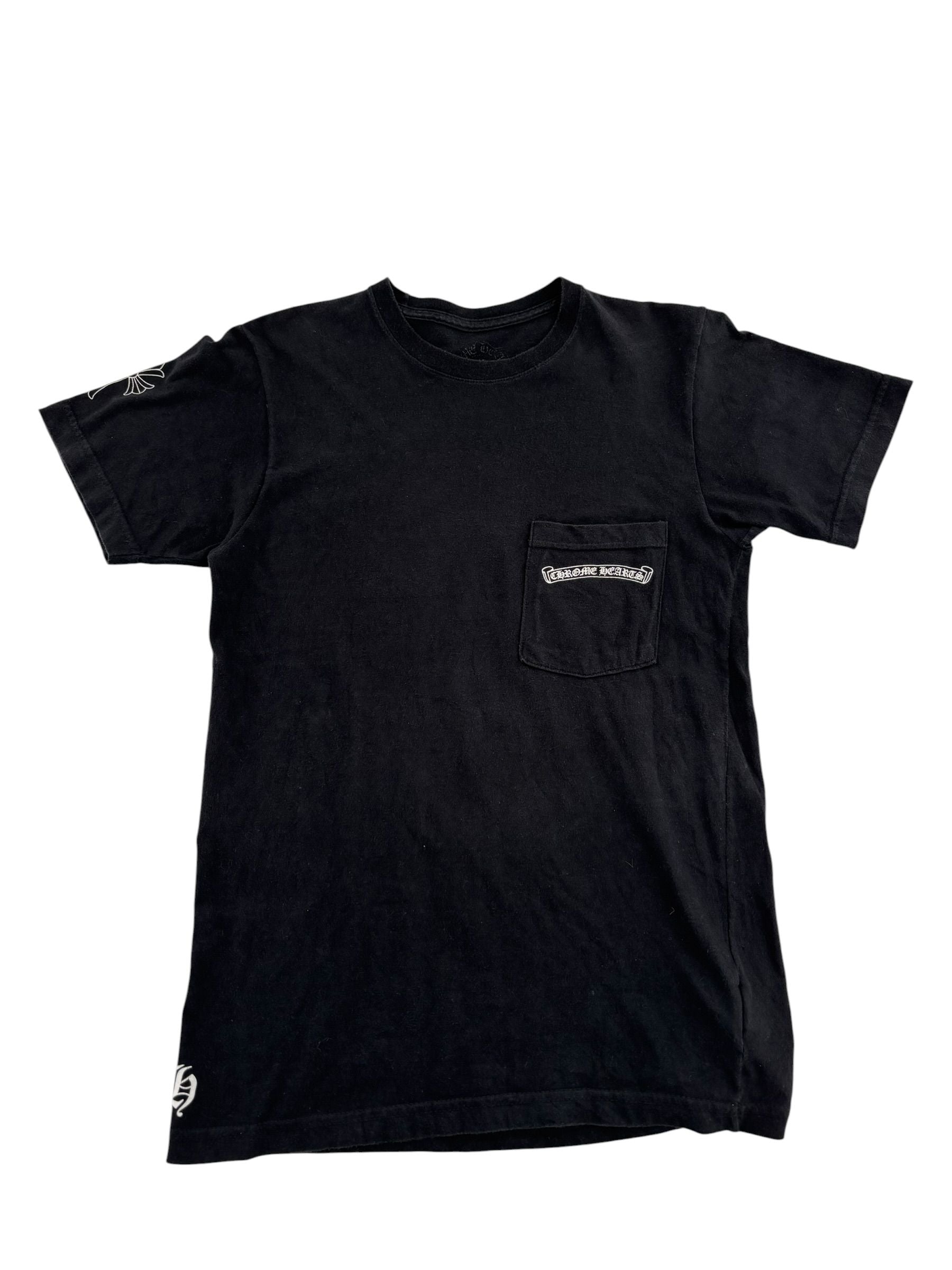 Chrome Hearts Cemetery Cross Logo Tee Black
