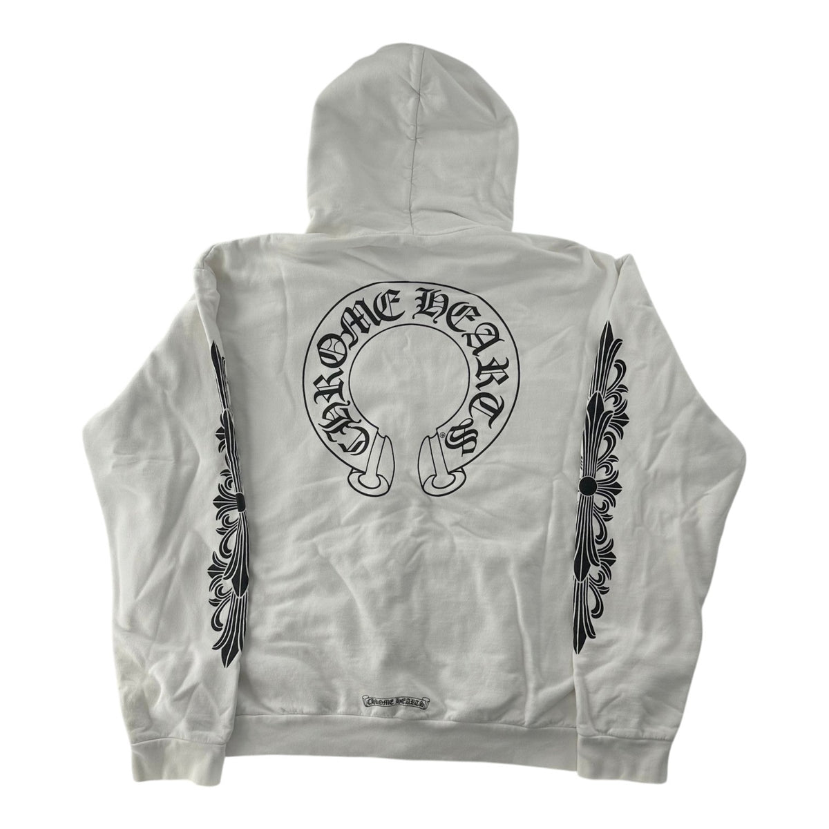 Chrome Hearts Floral Cross Zip Hoodie White