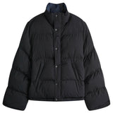 Balenciaga Logo Reversible Puffer Navy