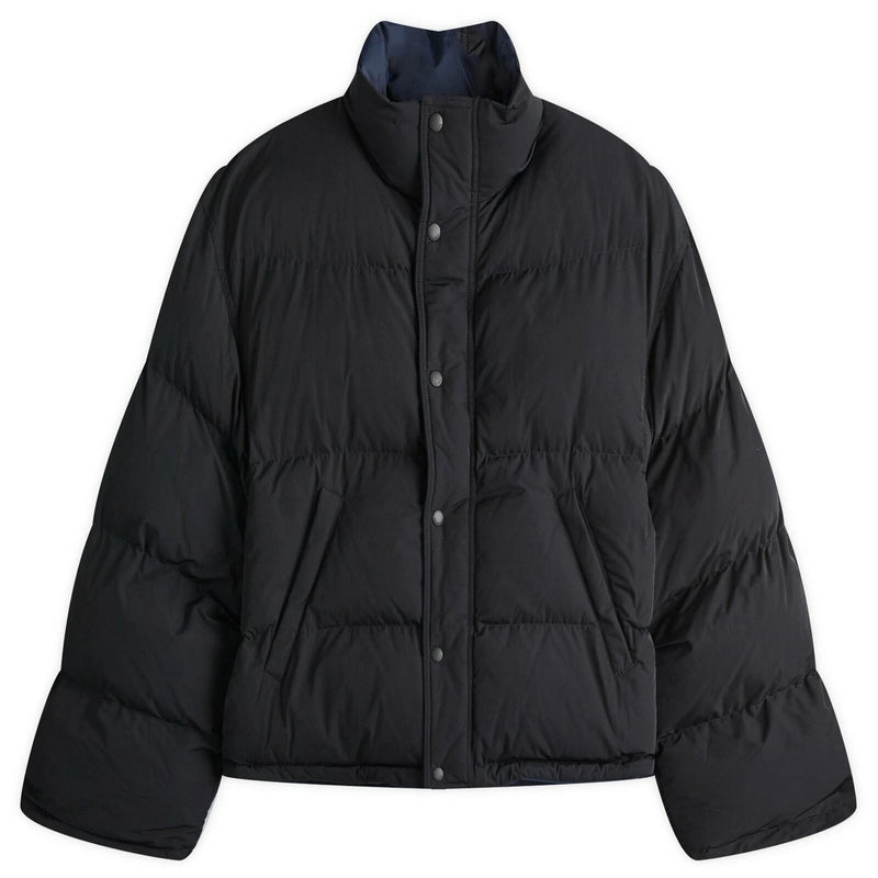 Balenciaga Logo Reversible Puffer Navy