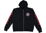 Chrome Hearts Made In Hollywood Plus Cross Zip Up Hoodie Black Red