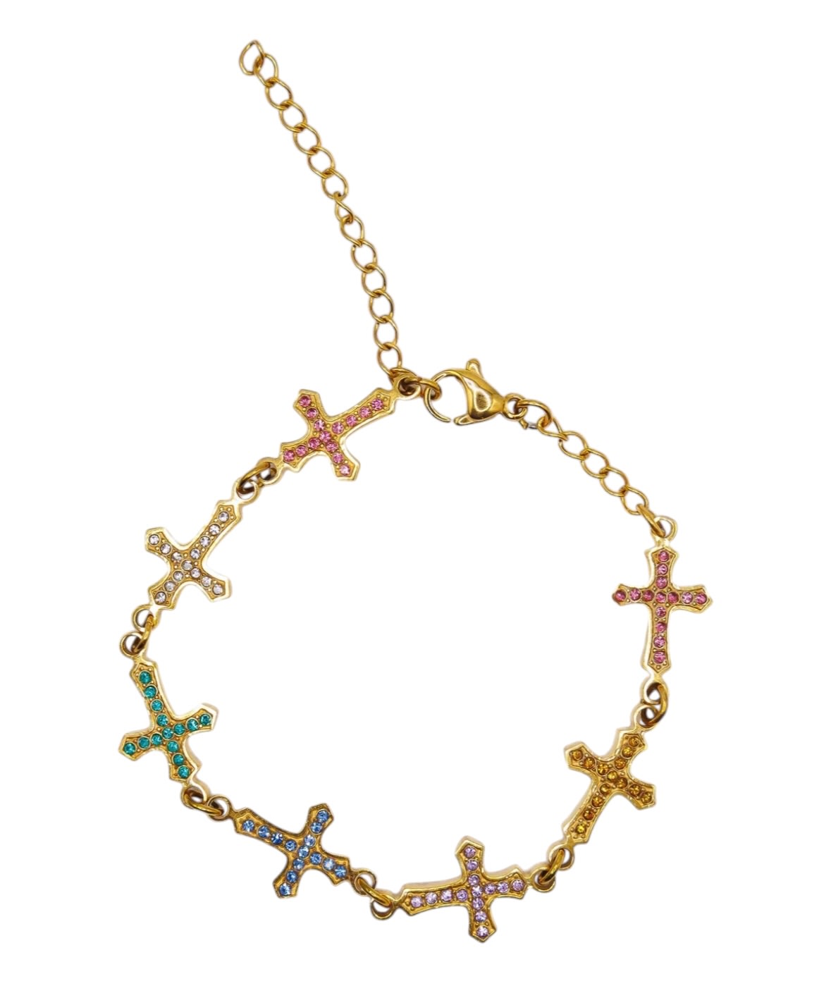 Starchain Cross Bracelet Gold/Multi