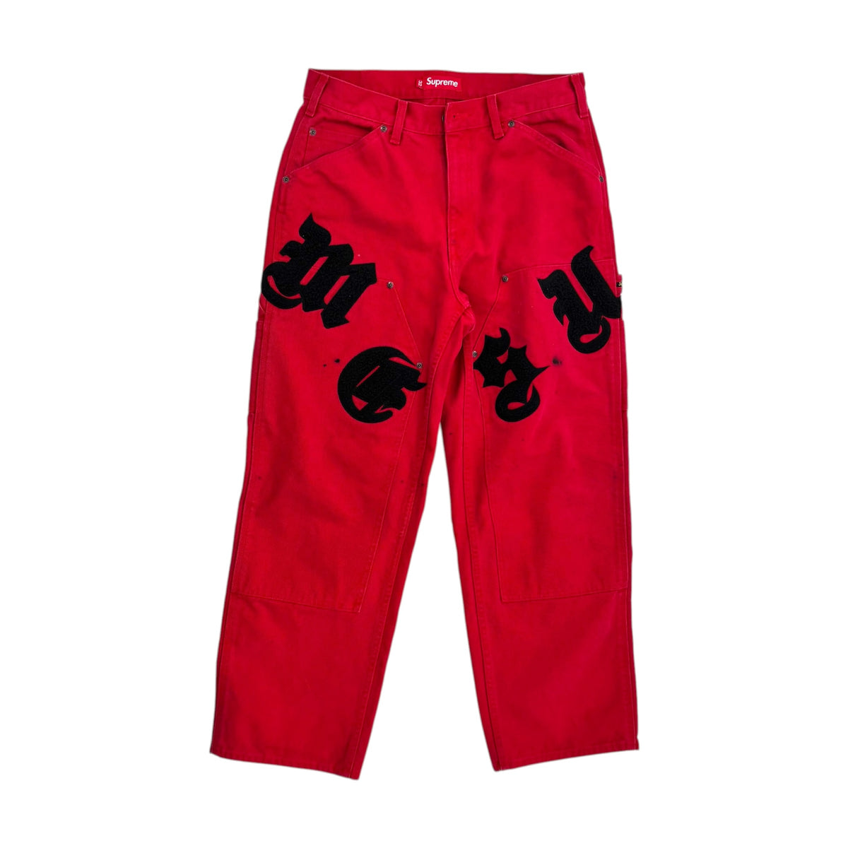Supreme Old English Canvas Double Knee Painter Pant Red