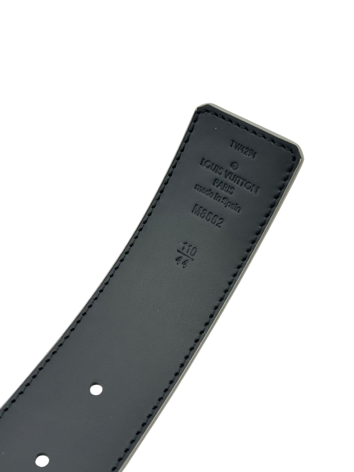Louis Vuitton Grey Embossed Monogram Belt