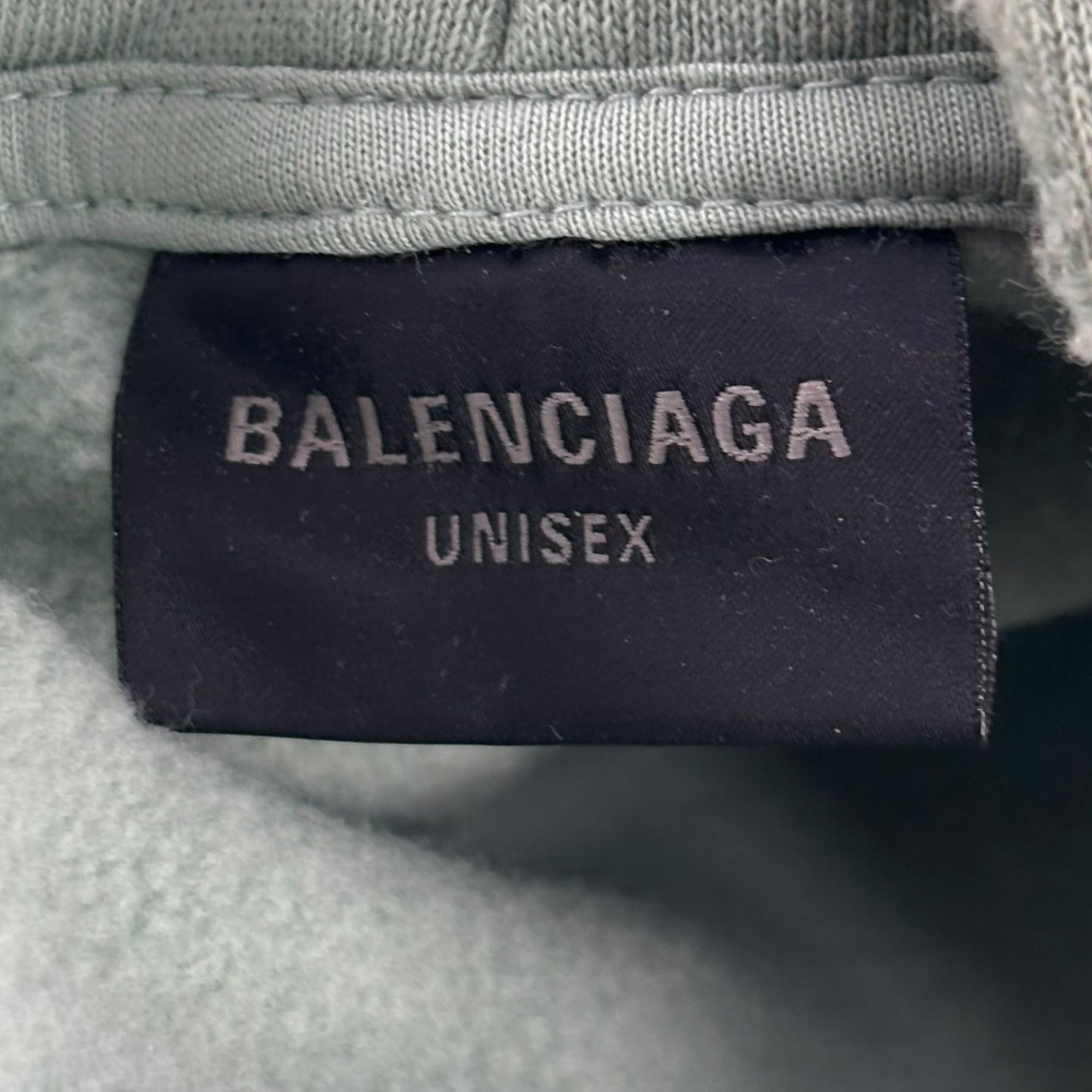 Balenciaga DIY Imprint Cropped Hoodie Sage Green