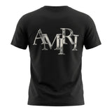 Amiri Staggered Logo Tee Black