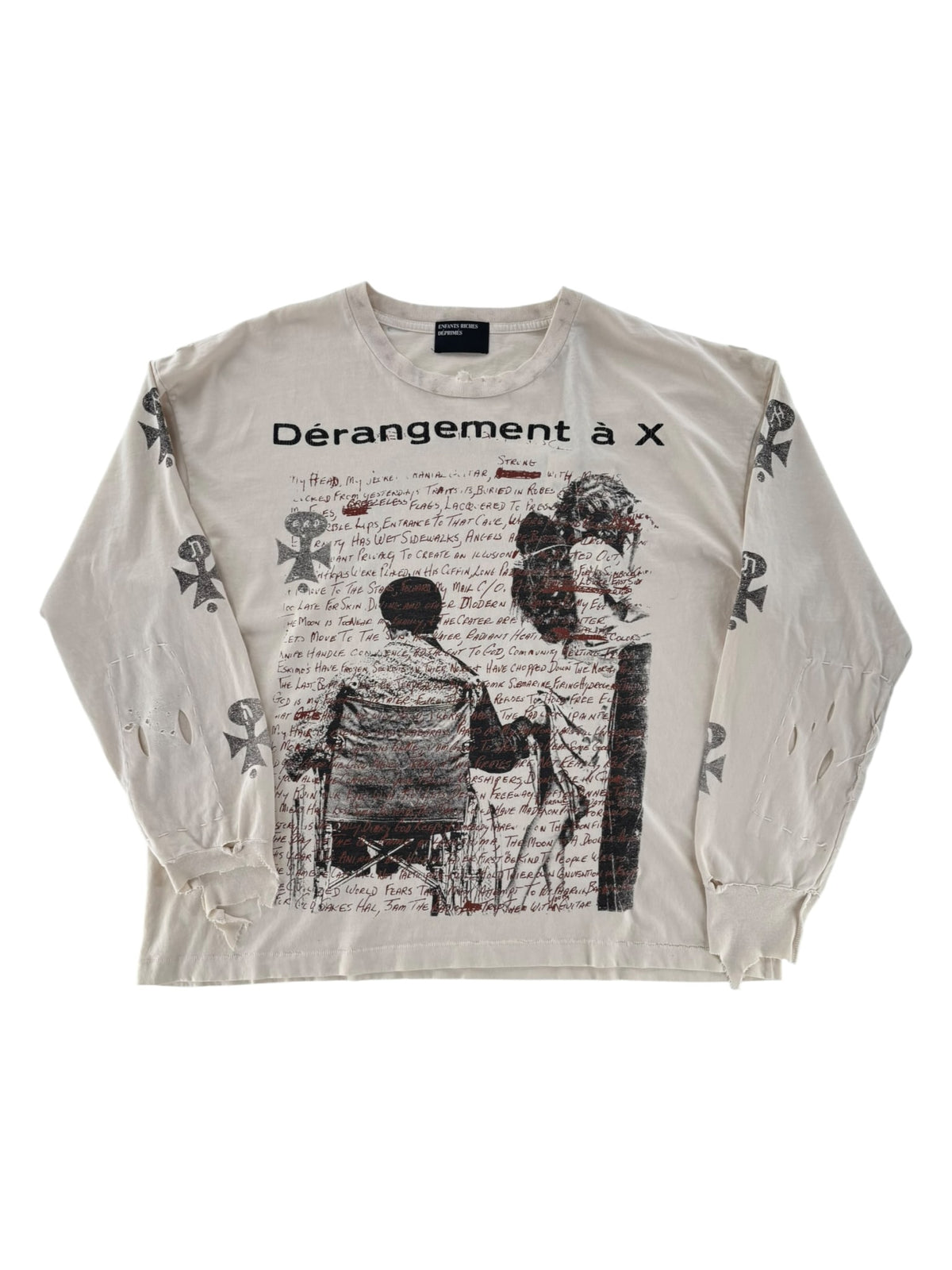 ERD Dérangement À X L/S Tee White