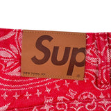 Supreme Bandana Jacquard Baggy Jean Red