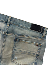 Amiri Distressed Jeans Chenille Green Patch