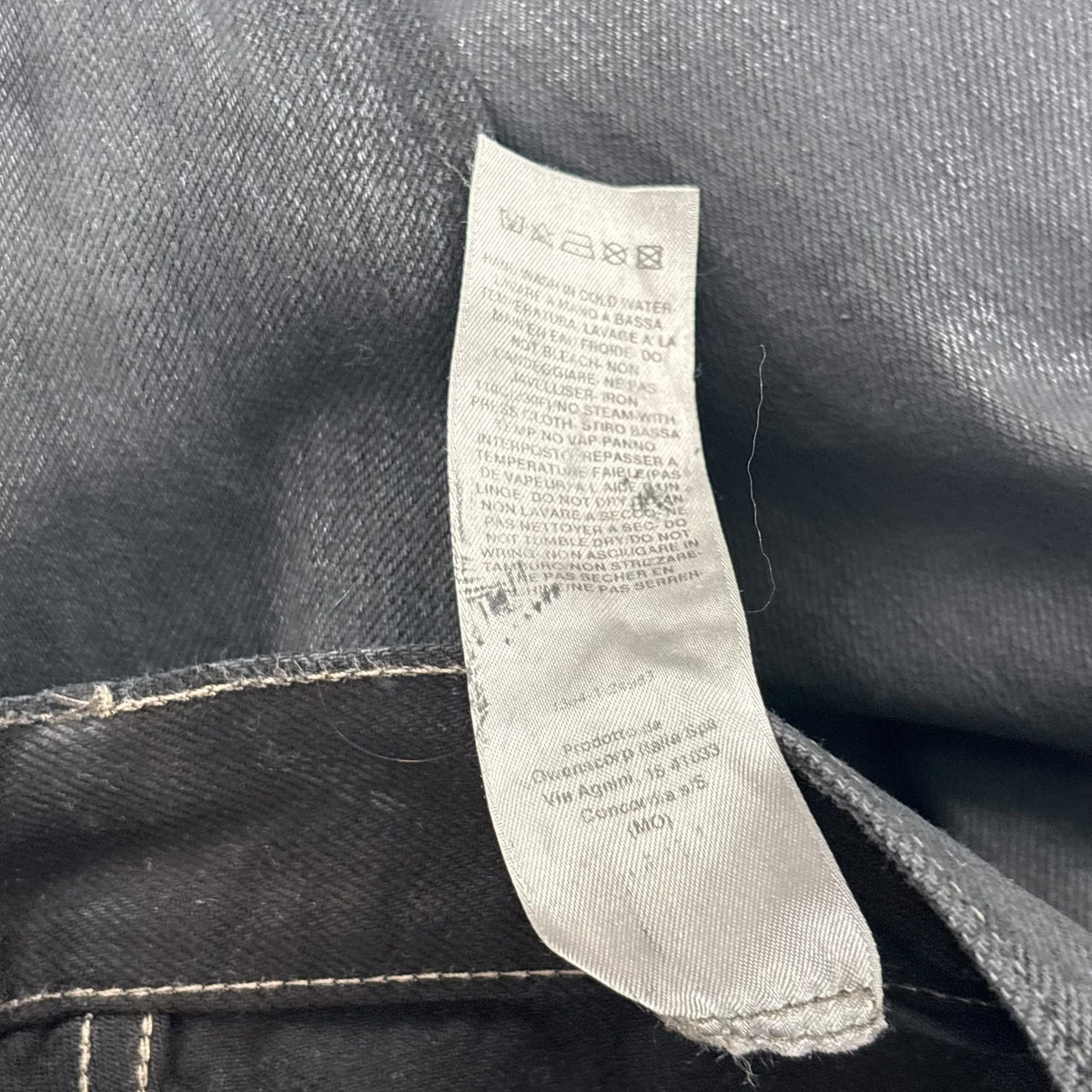 Rick Owens Banana Wax Denim Jeans Black
