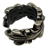 Chrome Hearts Diamond Floral Ring Silver