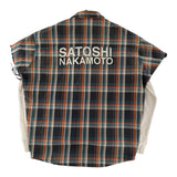 Satoshi Bender Cut Off Flannel Orange Plaid