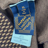 Louis Vuitton Short-Sleeved Cotton Damier Crewneck with Crystal LV Patch Sienna
