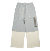 Satoshi Nakamoto Double Layer Studded Sweatpants White