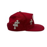 Chrome Hearts Cross Patch Baseball Hat Red