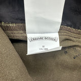 Chrome Hearts Cross Leather Patch Carpenter Shorts Brown