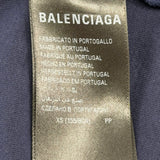 Balenciaga 3b Football V-neck Shirt Oversized Dark Navy