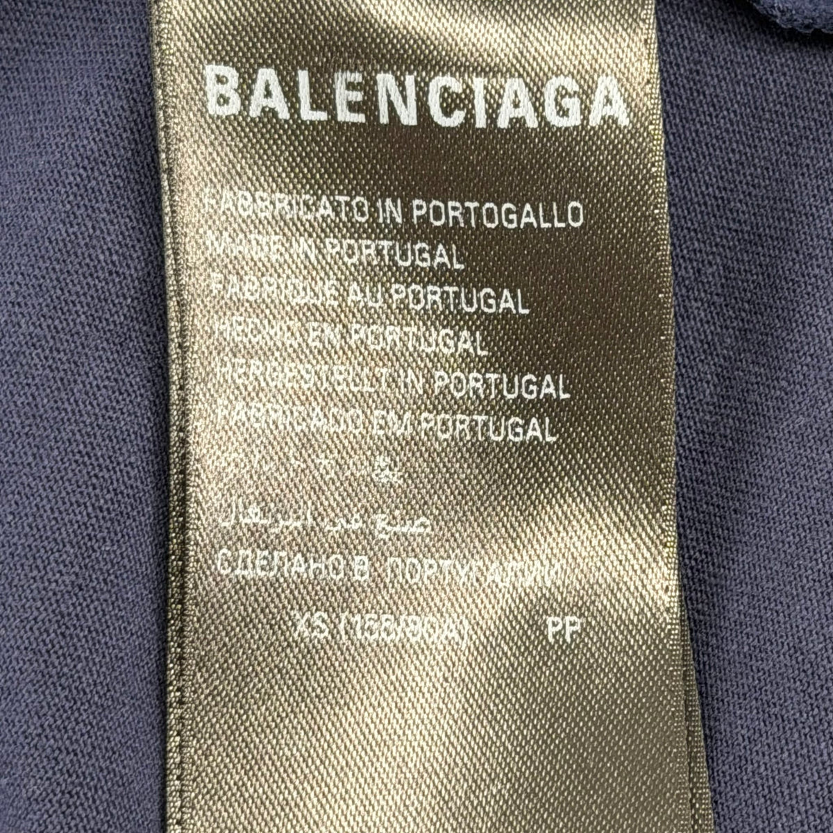 Balenciaga 3b Football V-neck Shirt Oversized Dark Navy
