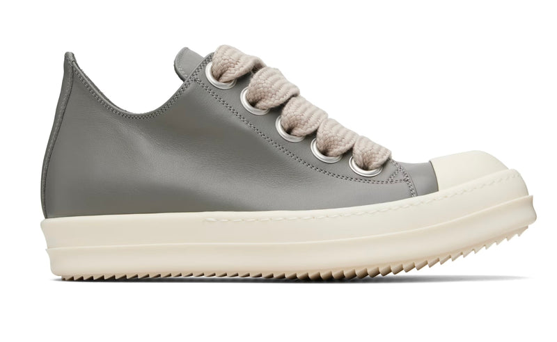 Rick Owens Gray Temple Jumbolace Low Sneakers