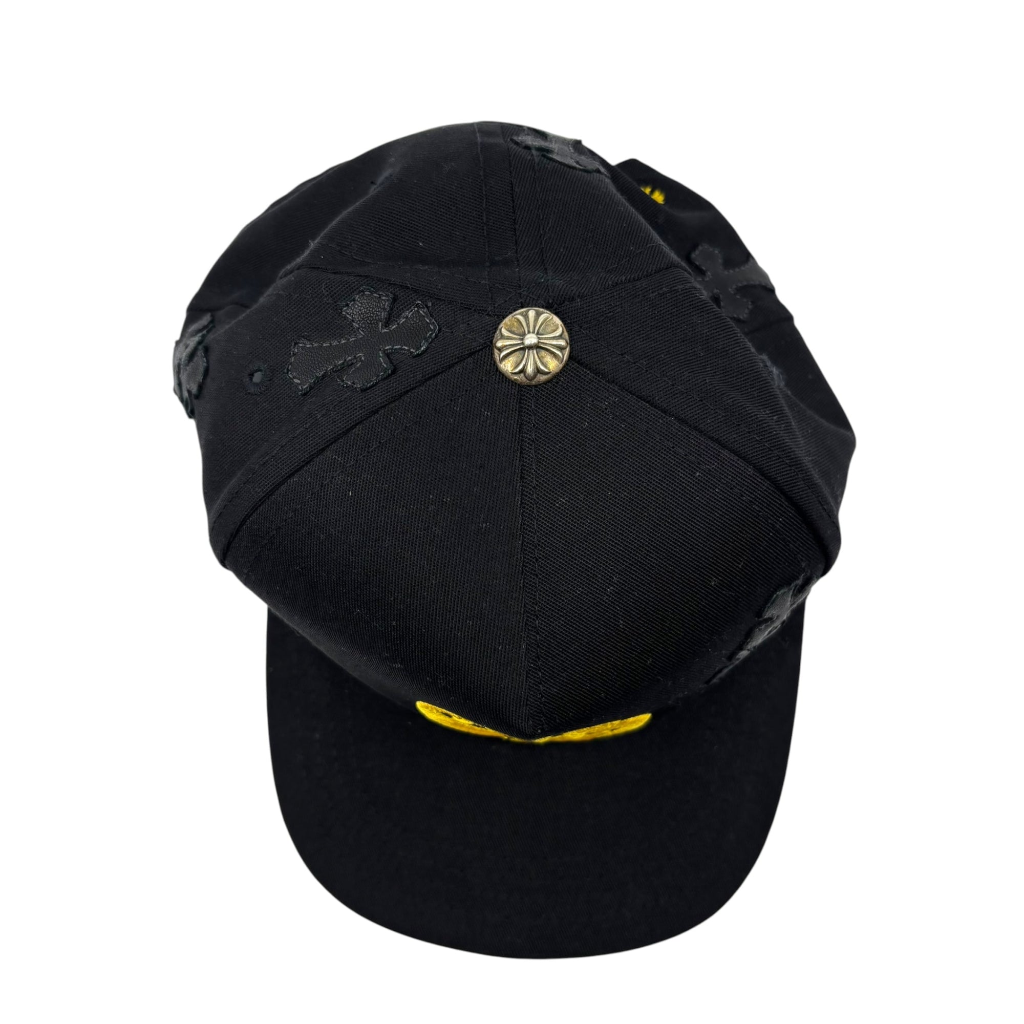 Chrome Hearts Cross Patch Baseball Hat Black/Yellow