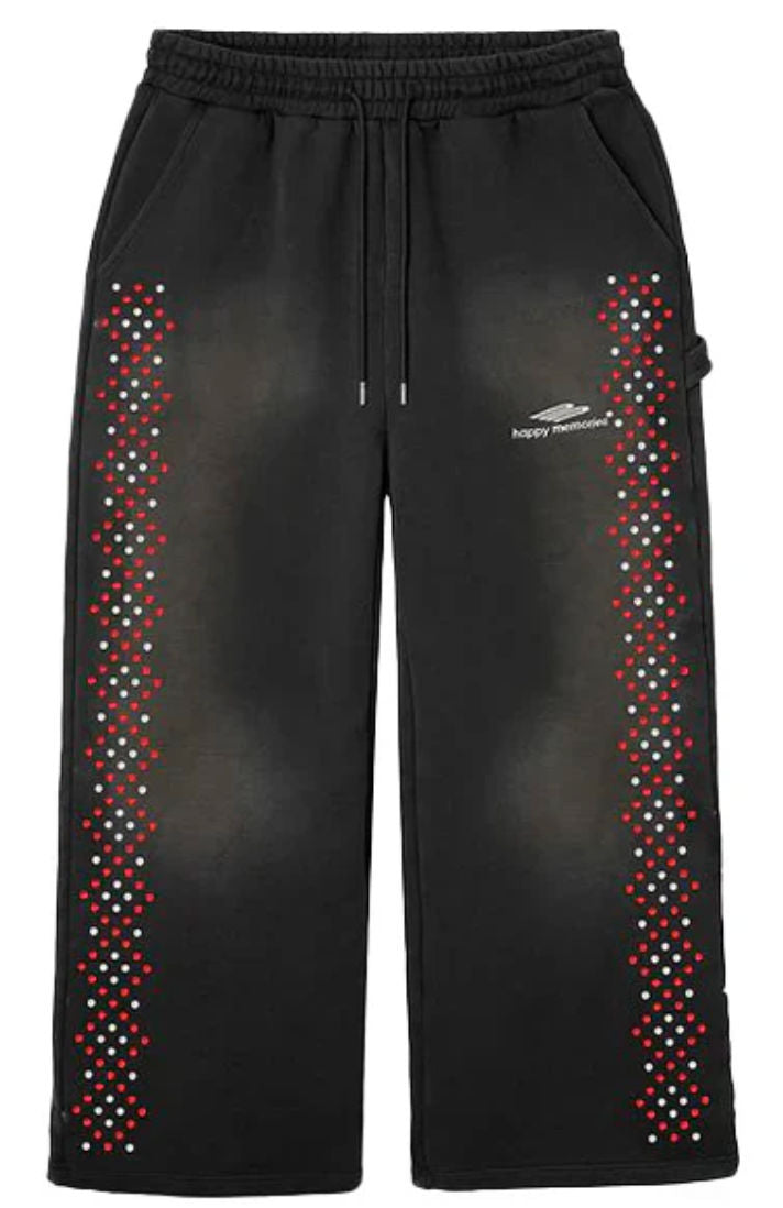 HMDD Crystal Sweatpants Black/Red