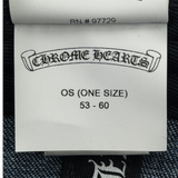 Chrome Hearts Dagger Embroidered Silver Button Cap Denim