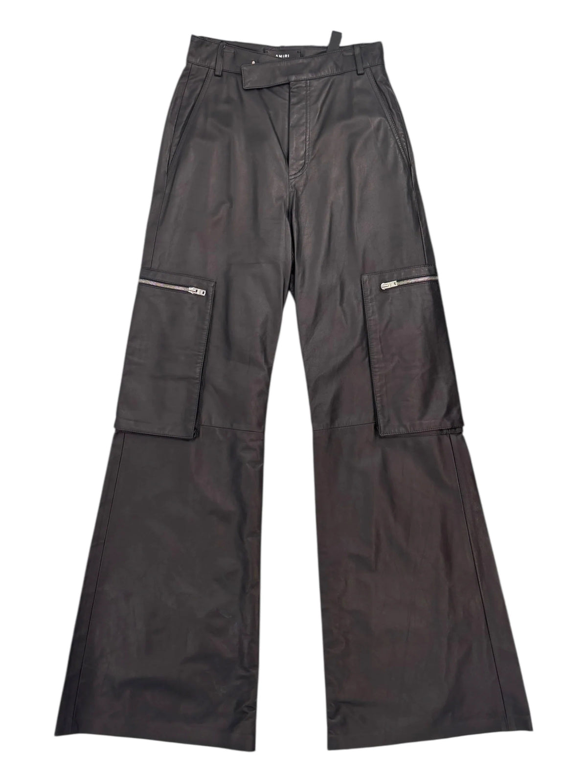 Amiri Leather Flared Pants "Black"